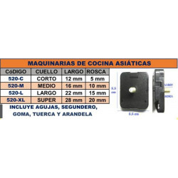 MAQUINARIA DE COCINA C/EXTRA LARGO 520-520XL