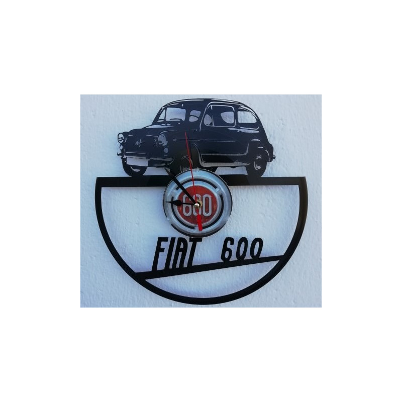 RELOJ DE DISCO DE VINILO DE FIAT 600